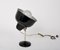 Lámpara de escritorio ajustable italiana industrial de metal esmaltado en negro, años 40, Imagen 11
