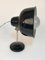 Lámpara de escritorio ajustable italiana industrial de metal esmaltado en negro, años 40, Imagen 10