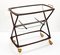 Mid-Century Italian Brass and Wood Oval Serivng Bar Cart by Cesare Lacca, 1950s, Image 7