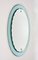 Mid-Century Italian Carved Oval Mirror from Cristal Arte, Italy, 1960s 3