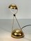 Lámpara de mesa Meridiana italiana Mid-Century de metal dorado de Paolo Francesco Piva para Stefano Cevoli, años 80, Imagen 15