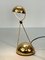 Mid-Century Italian Gold-Plated Metal Meridiana Table Lamp by Paolo Francesco Piva for Stefano Cevoli, 1980s, Image 15