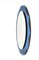 Mid-Century Italian Oval Mirror with Blue Frame from Cristal Arte, 1960s 2