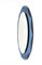 Mid-Century Italian Oval Mirror with Blue Frame from Cristal Arte, 1960s, Image 2