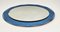 Mid-Century Italian Oval Mirror with Blue Frame from Cristal Arte, 1960s, Image 8