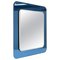 Mid-Century Italian Square Wall Mirror with Blue Glass Frame from Cristal Arte, 1960s, Image 1