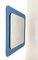 Mid-Century Italian Square Wall Mirror with Blue Glass Frame from Cristal Arte, 1960s, Image 6