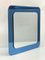 Mid-Century Italian Square Wall Mirror with Blue Glass Frame from Cristal Arte, 1960s 10