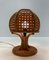 Mid-Century Italian Wicker & Rattan Table Lamp, 1960s, Image 6