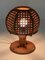 Italienische Mid-Century Tischlampe aus Korbgeflecht & Rattan, 1960er 4