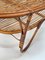 Tavolino da caffè ovale Mid-Century in vimini e bambù, Italia, anni '50, Immagine 18