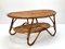 Table Basse Ovale Mid-Century en Rotin et Bambou, Italie, 1950s 7