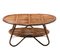 Mid-Century Italian Rattan and Bamboo Oval Coffee Table, 1950s 9