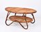 Mid-Century Italian Rattan and Bamboo Oval Coffee Table, 1950s 16