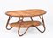 Table Basse Ovale Mid-Century en Rotin et Bambou, Italie, 1950s 8