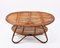 Mid-Century Italian Rattan and Bamboo Oval Coffee Table, 1950s 11