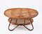 Table Basse Ovale Mid-Century en Rotin et Bambou, Italie, 1950s 11