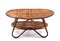 Table Basse Ovale Mid-Century en Rotin et Bambou, Italie, 1950s 10