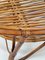 Table Basse Ovale Mid-Century en Rotin et Bambou, Italie, 1950s 17