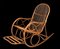 Mid-Century Italian French Riviera Rattan & Bamboo Rocking Chair, 1970s, Image 12