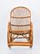 Mid-Century Italian French Riviera Rattan & Bamboo Rocking Chair, 1970s, Image 10