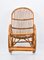 Rocking Chair Mid-Century en Rotin et Bambou, Italie, 1970s 10