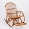 Mid-Century Italian French Riviera Rattan & Bamboo Rocking Chair, 1970s 8
