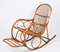 Mid-Century Italian French Riviera Rattan & Bamboo Rocking Chair, 1970s, Image 13