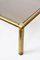 Mid-Century Italian Golden Brass and Smoked Glass Squared Coffee Table, 1980s, Image 11