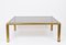 Mid-Century Italian Golden Brass and Smoked Glass Squared Coffee Table, 1980s 6