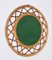 Mid-Century Italian Bamboo Round Mirror, 1960s 20