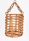 Mid-Century Italian Bamboo and Rattan Round Magazine Rack, 1960s 12