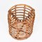 Mid-Century Italian Bamboo and Rattan Round Magazine Rack, 1960s 17