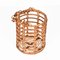 Mid-Century Italian Bamboo and Rattan Round Magazine Rack, 1960s, Image 6