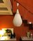 Französische Mid-Century Lampe aus Opalglas & Messing in Tropfenform von Rispal, 1950er 3
