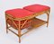 Mid-Century Italian Bamboo and Rattan Bench, 1950s, Image 9