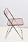 Italian Pink Acrylic Glass Plia Folding Chairs by Giancarlo Piretti for Anonima Castelli, 1975s, Set of 4 4
