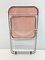 Italian Pink Acrylic Glass Plia Folding Chairs by Giancarlo Piretti for Anonima Castelli, 1975s, Set of 4, Image 7