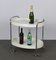 Mid-Century Italian Oval White Plastic and Metal Chrome Bar Cart, 1950s 10