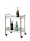 Mid-Century Italian Oval White Plastic and Metal Chrome Bar Cart, 1950s, Image 13