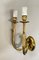 Mid-Century Italian Gilded Brass Sconces with Leaf Decoration, 1950s, Set of 2, Image 14