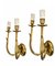 Mid-Century Italian Gilded Brass Sconces with Leaf Decoration, 1950s, Set of 2 12