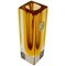 Mid-Century Italian Amber Yellow Sommerso Murano Glass Artistic Vase by Flavio Poli, 1970s, Image 1