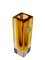 Mid-Century Italian Amber Yellow Sommerso Murano Glass Artistic Vase by Flavio Poli, 1970s, Image 9