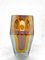 Mid-Century Italian Amber Yellow Sommerso Murano Glass Artistic Vase by Flavio Poli, 1970s 12