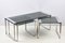 Mid-Century Italian Chromed Metal, Aluminum, Smoked Glass Nesting Tables, 1970s, Set of 3, Image 11