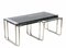 Mid-Century Italian Chromed Metal, Aluminum, Smoked Glass Nesting Tables, 1970s, Set of 3, Image 8