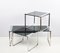 Mid-Century Italian Chromed Metal, Aluminum, Smoked Glass Nesting Tables, 1970s, Set of 3, Image 15