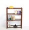 Mid-Century Italian Rattan Bookcase with 4 Crystal Glass Shelves, 1960s 10