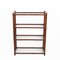 Mid-Century Italian Rattan Bookcase with 4 Crystal Glass Shelves, 1960s 2